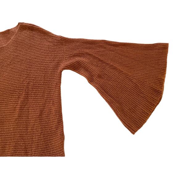 Flare Sleeve Sweater, Oversized, Boxy, Soft Rust Knit, BP., Ladies Large - Picture 3 of 7
